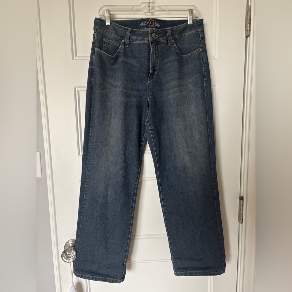 MiracleBody By Miracle Suit Denim Jeans Stretch Spandex Straight Zipper Pockets